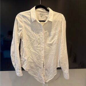 Madewell White Button-Up Shirt